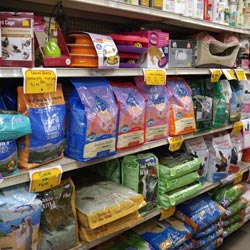And some of our cat food selection