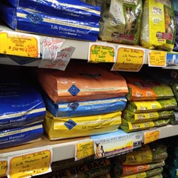 Some of our dog food selection